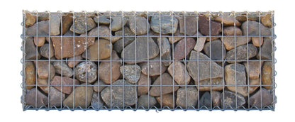 Juego de 2 gaviones de 100 cm x 40 cm x 30 cm (largo x alto x fondo), malla de 5 x 10 cm, en espiral