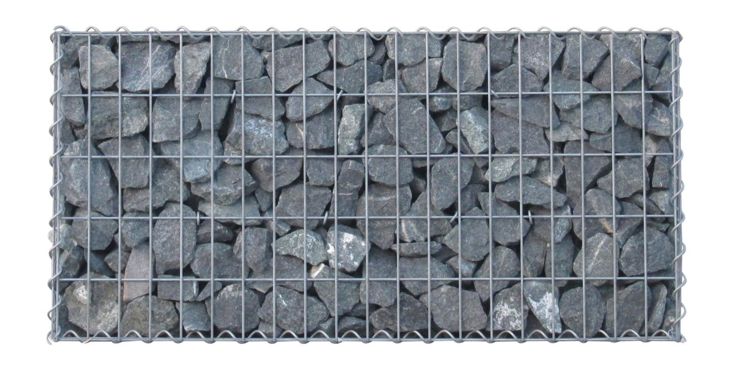 Set of 2 gabions 100 cm x 60 cm x 20 cm (L x H x D), mesh size 5 x 10 cm, spiral