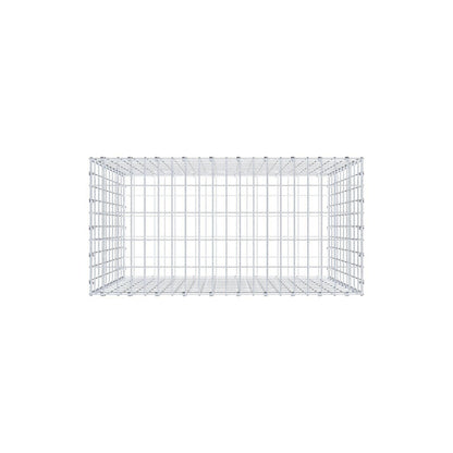 Gabion 100 cm x 100 cm x 50 cm (L x H x D), maskestørrelse 5 x 10 cm, spiralring