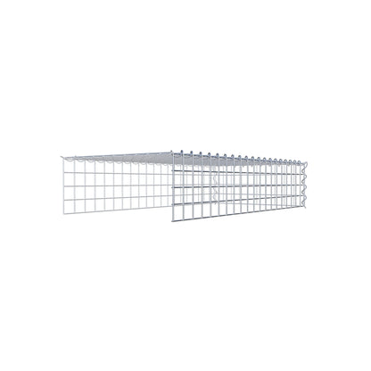 Gabion rapporté type 4 100 cm x 20 cm x 50 cm (L x H x P), mailles 5 cm x 5 cm, spirale
