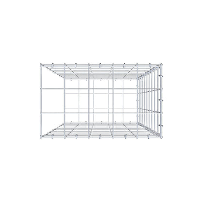 Monteret gabion type 2 100 cm x 50 cm x 30 cm (L x H x D), maskestørrelse 10 cm x 10 cm, C-ring