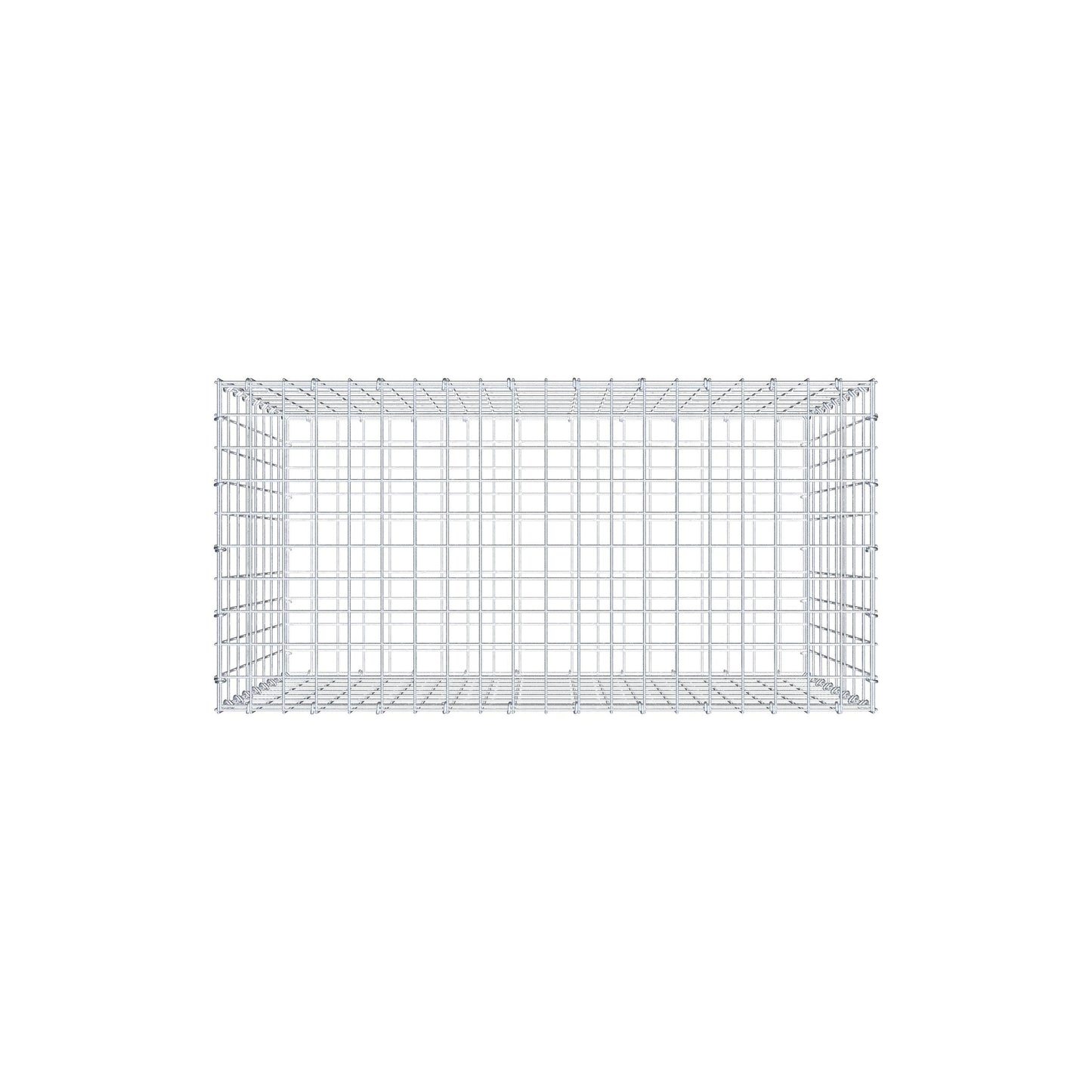 Gavión 100 cm x 80 cm x 50 cm (L x A x P), luz de malla 5 cm x 10 cm, anillo en C
