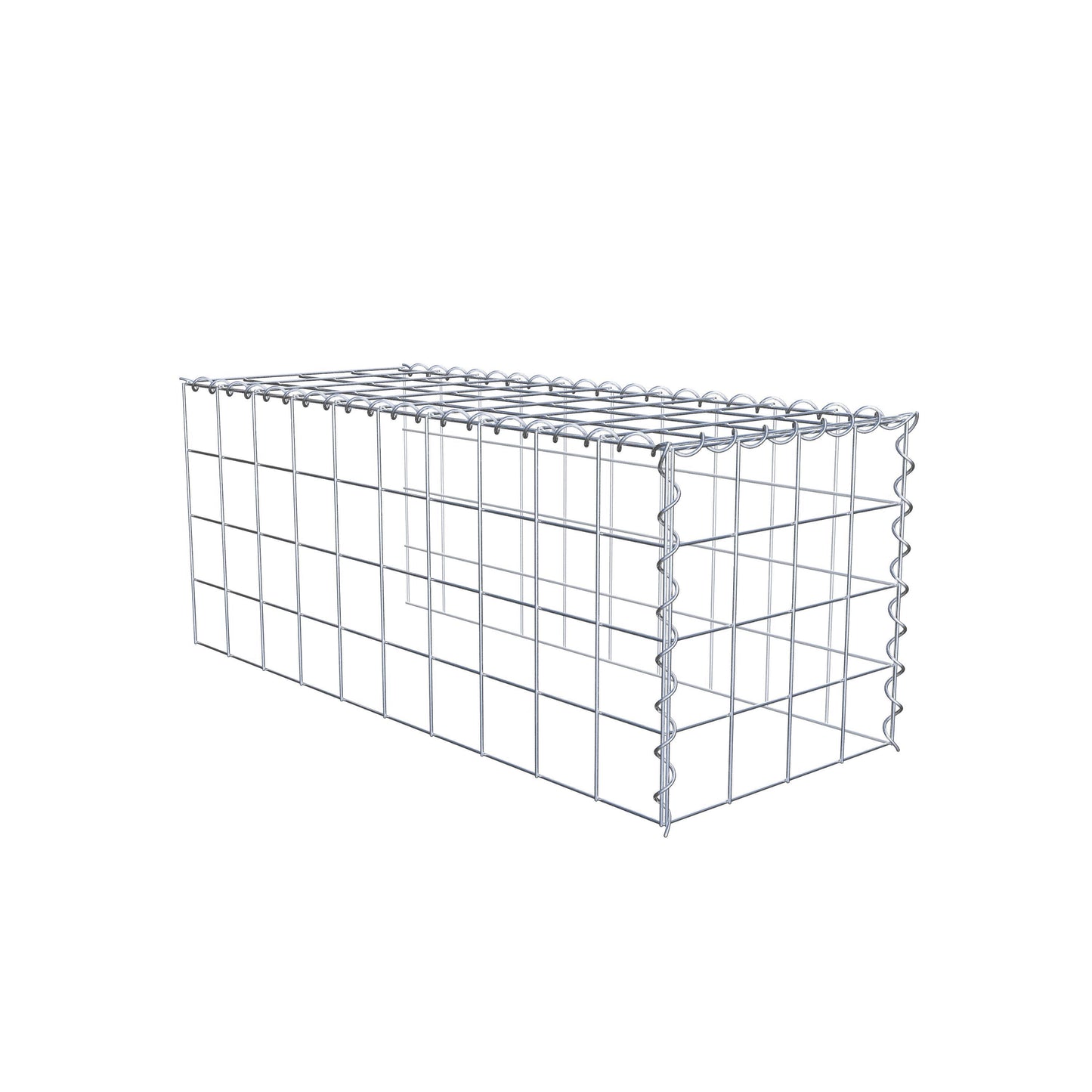 Gabião tipo 4 100 cm x 40 cm x 40 cm (C x A x P), malhagem 10 cm x 10 cm, espiral