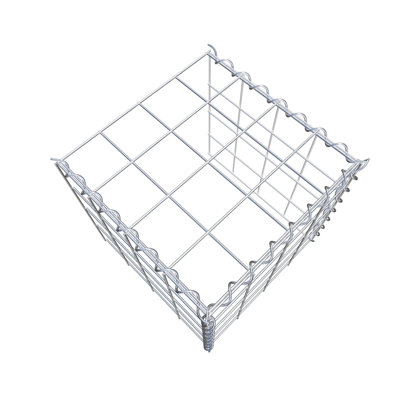 Gabbione aggiuntivo tipo 4 40 cm x 40 cm x 40 cm (L x H x P), dimensione maglia 10 cm x 10 cm, a spirale
