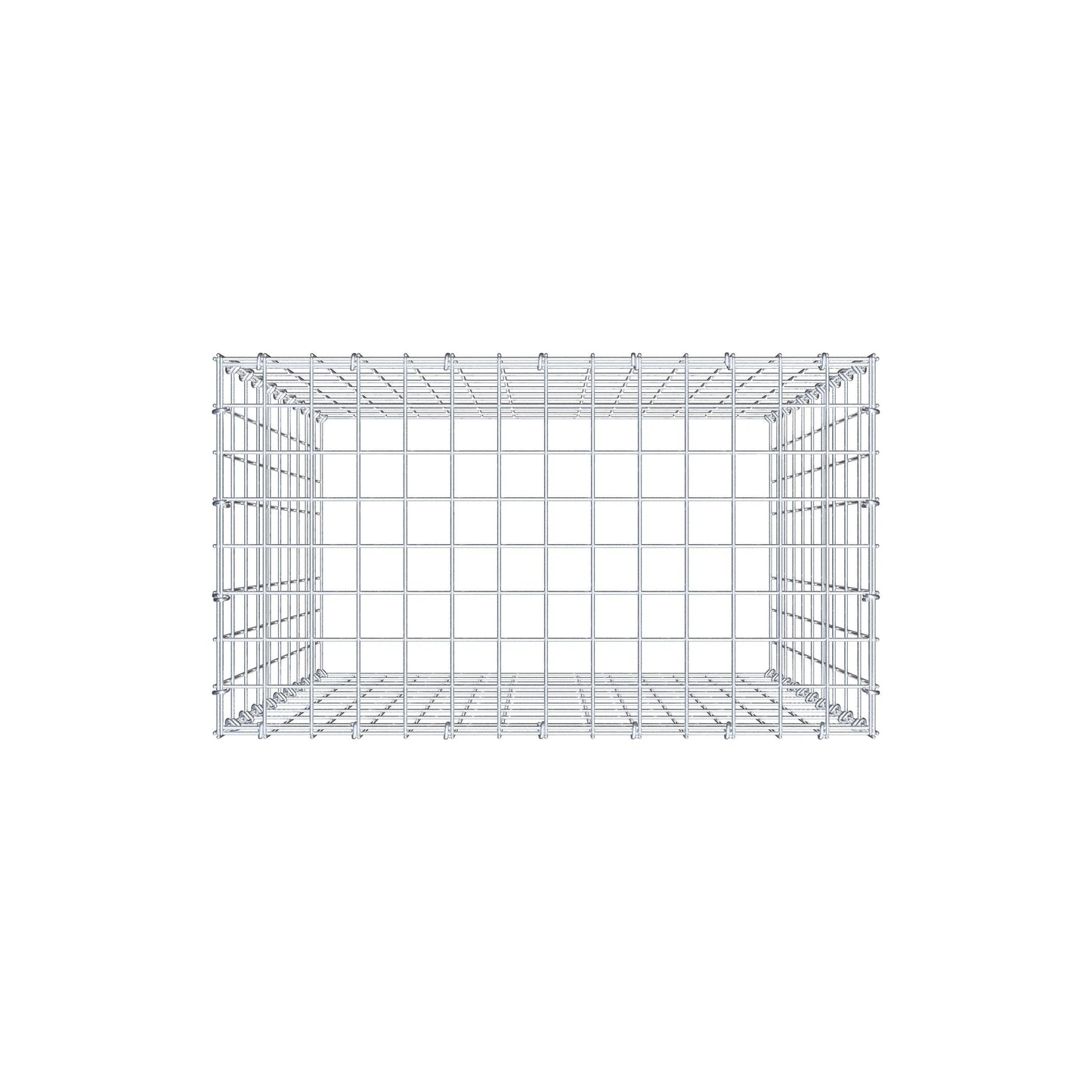 Gabbione aggiuntivo di tipo 3 100 cm x 70 cm x 40 cm (L x H x P), maglia 5 cm x 10 cm, anello a C