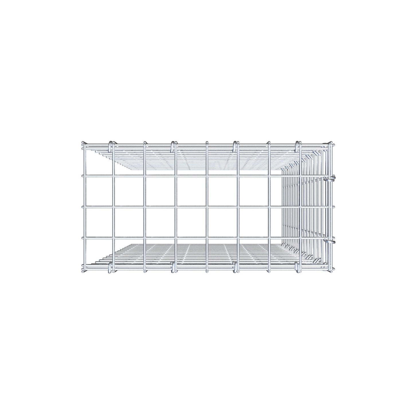 Pila adicional tipo 4 80 cm x 40 cm x 20 cm (L x A x P), malla 5 cm x 5 cm, anillo en C