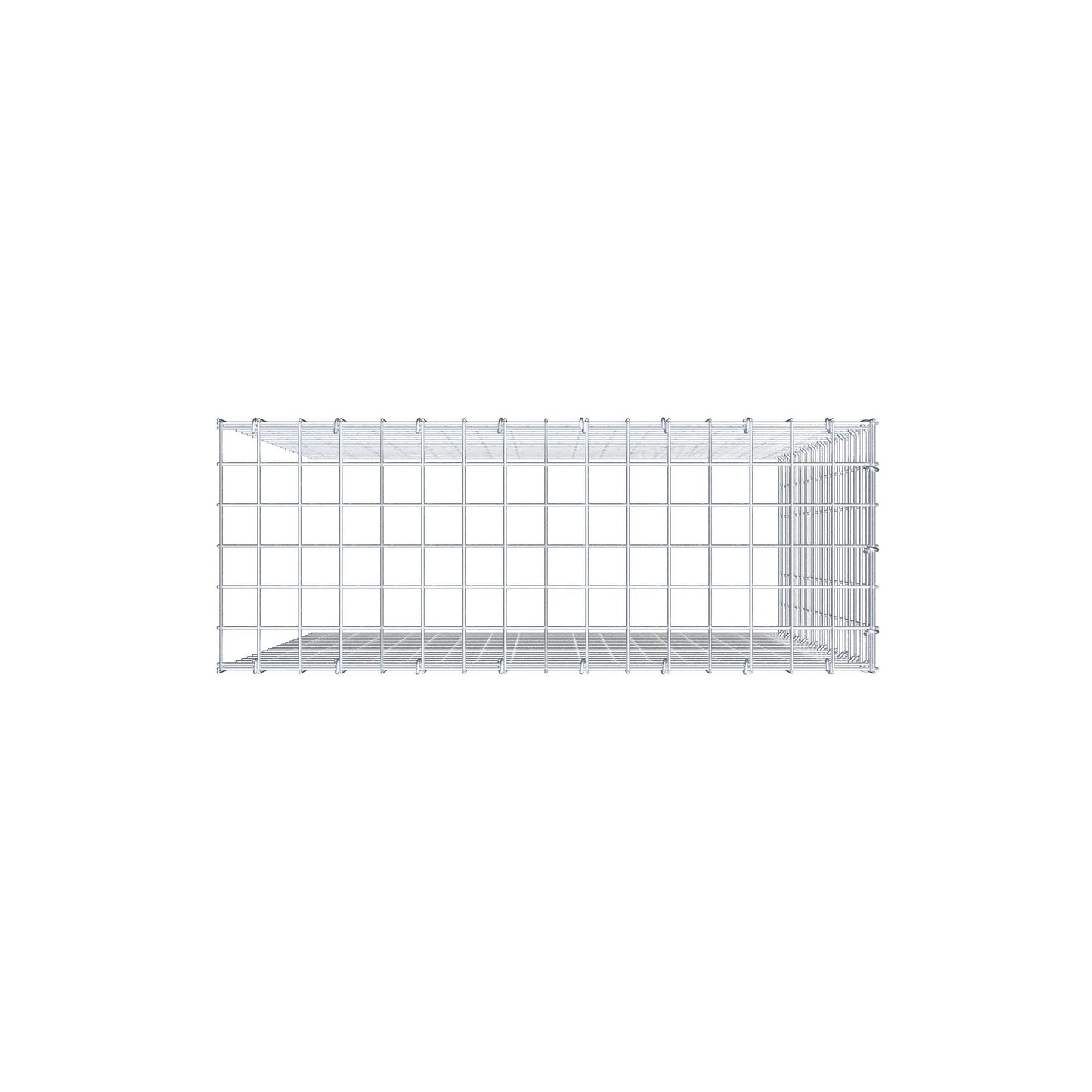 Fourche rapportée type 4 100 cm x 80 cm x 30 cm (L x H x P), mailles 5 cm x 5 cm, anneau C