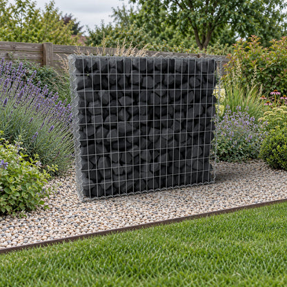 Gabion 100 cm x 90 cm x 20 cm (L x H x D), maskestørrelse 5 cm x 10 cm, spiral