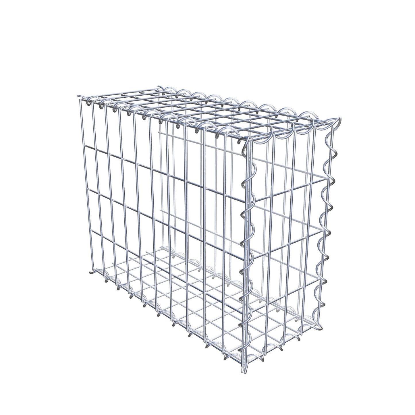 Opvokset gabion type 2 50 cm x 40 cm x 20 cm (L x H x D), maskestørrelse 5 cm x 10 cm, spiral
