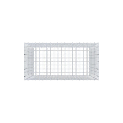Gabion 100 cm x 100 cm x 50 cm (L x H x D), mesh size 5 cm x 5 cm, C-ring