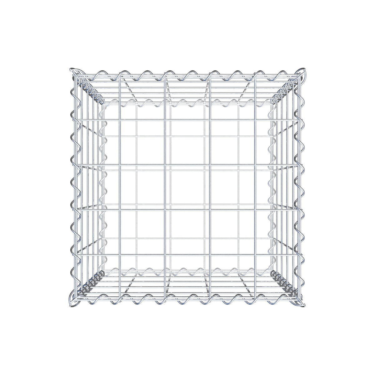 Gabione 50 cm x 50 cm x 50 cm (L x H x T), Maschenweite 10 cm x 10 cm, Spirale