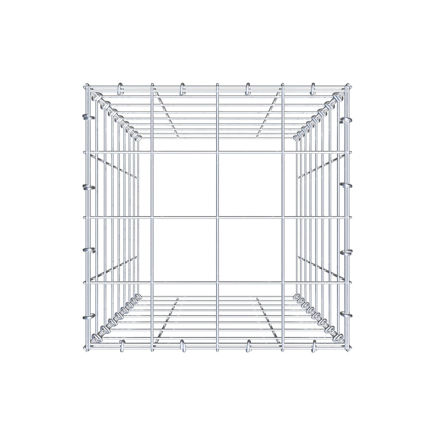 Monteret gabion type 3 80 cm x 40 cm x 40 cm (L x H x D), maskestørrelse 10 cm x 10 cm, C-ring