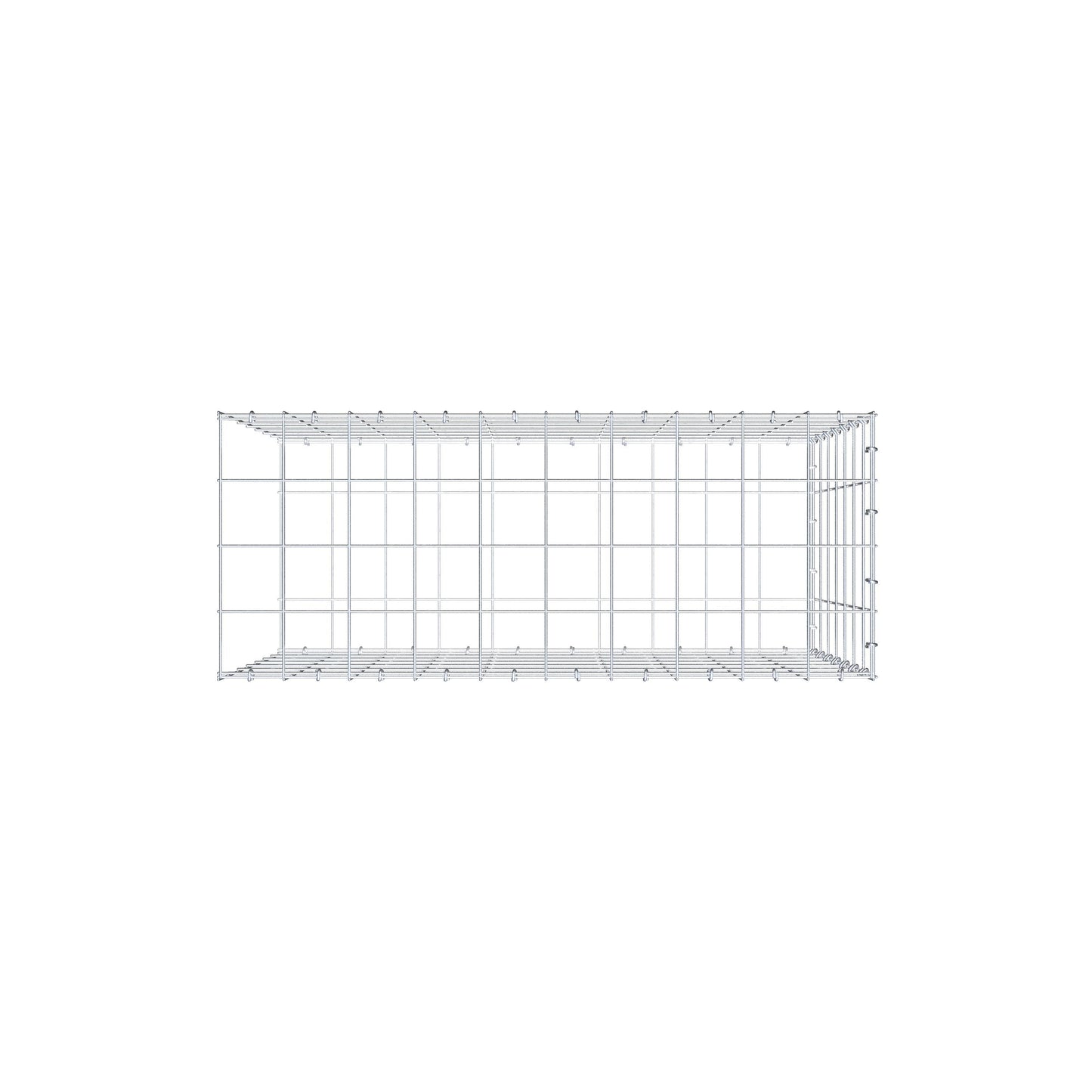 Fourche rapportée type 2 100 cm x 70 cm x 40 cm (L x H x P), mailles 10 cm x 10 cm, anneau en C