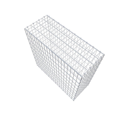 Gabione 100 cm x 100 cm x 40 cm (L x H x T), Maschenweite 5 x 10 cm, Spiralring