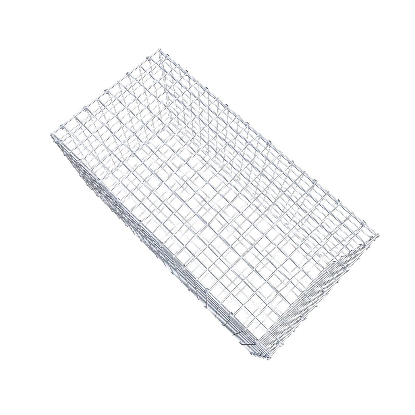 Gabion 100 cm x 50 cm x 50 cm (L x H x D), maskestørrelse 5 x 5 cm, spiralring