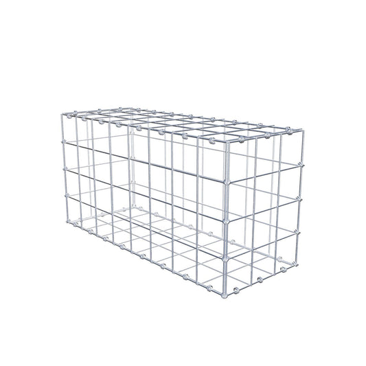 Gabione 80 cm x 40 cm x 30 cm (L x H x T), Maschenweite 10 x 10 cm, Spiralring
