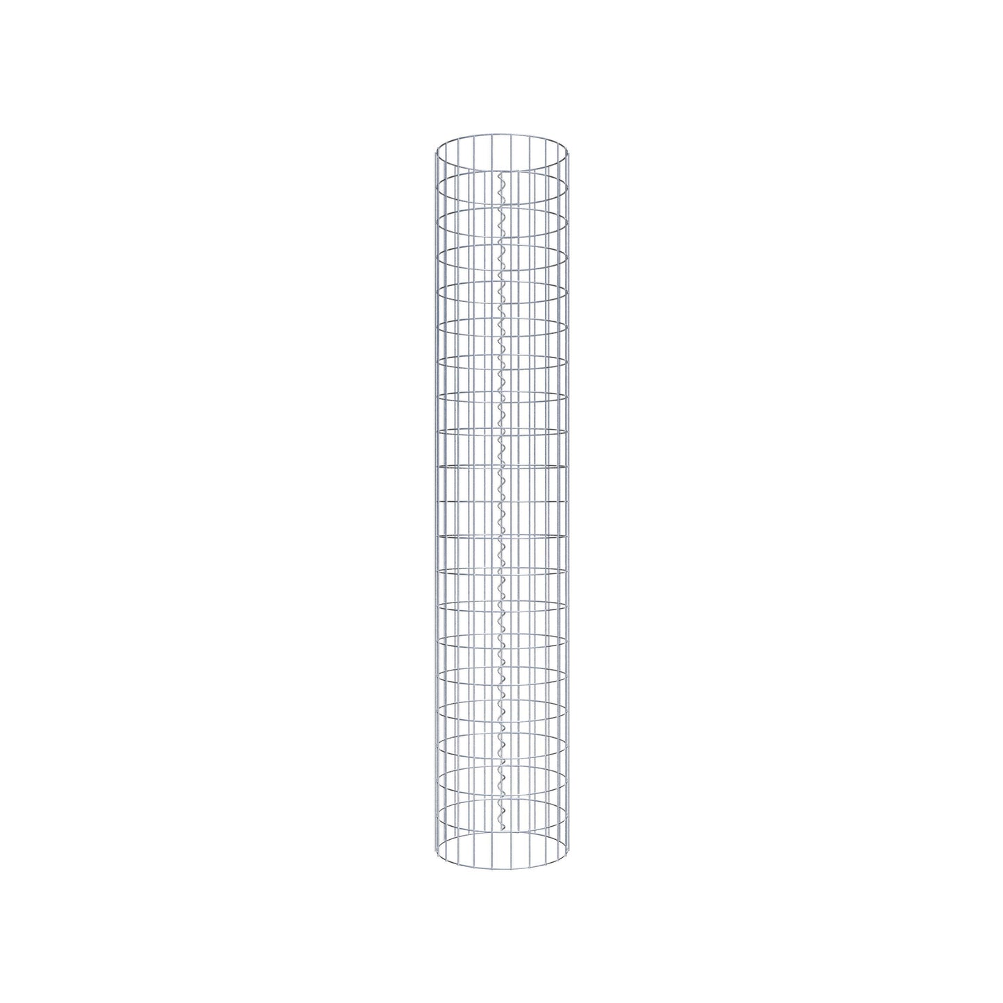 Columna de gaviones redonda 37 cm de diámetro, 200 cm de altura, malla 5 cm x 10 cm