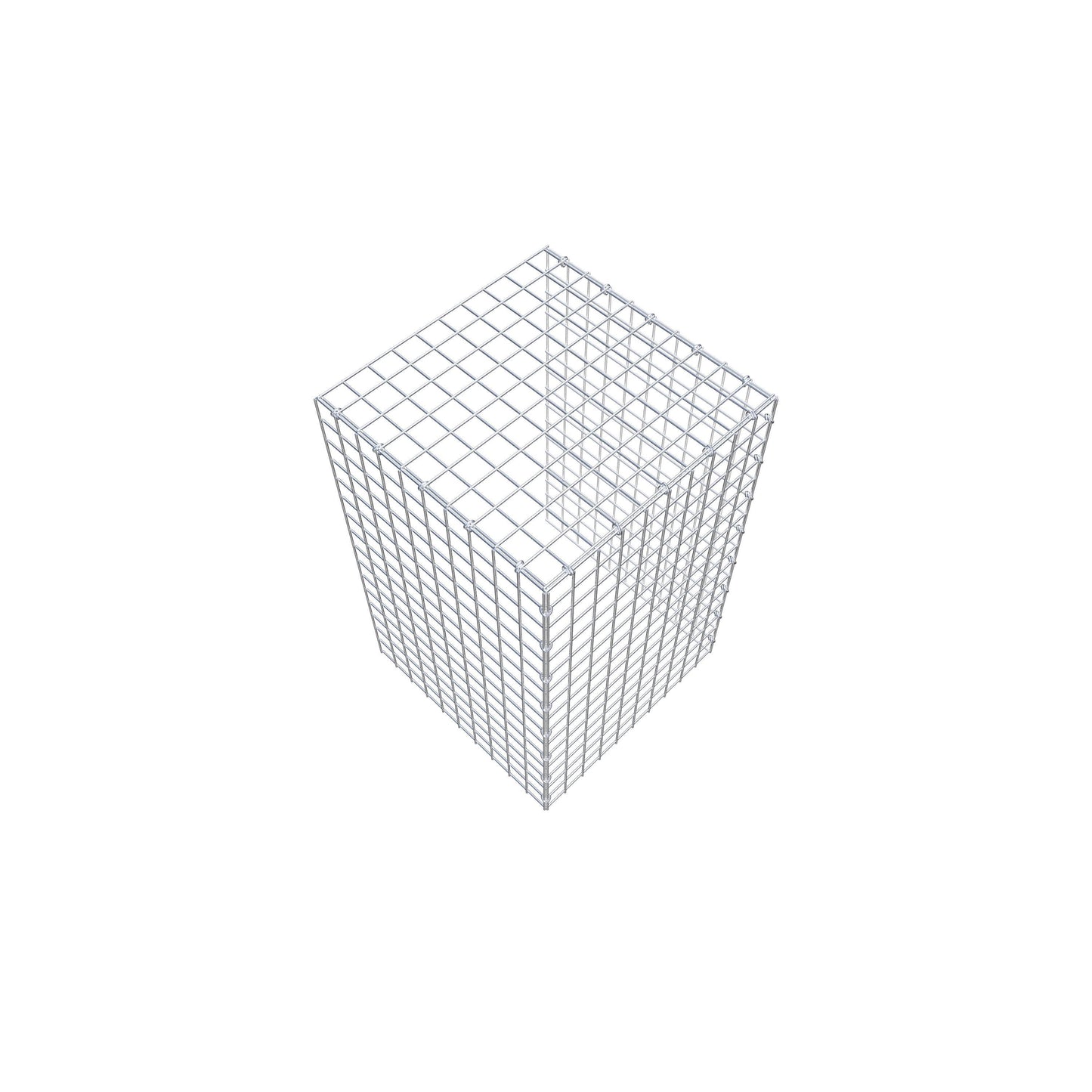 Monteret gabion type 4 80 cm x 50 cm x 50 cm (L x H x D), maskestørrelse 5 cm x 5 cm, C-ring