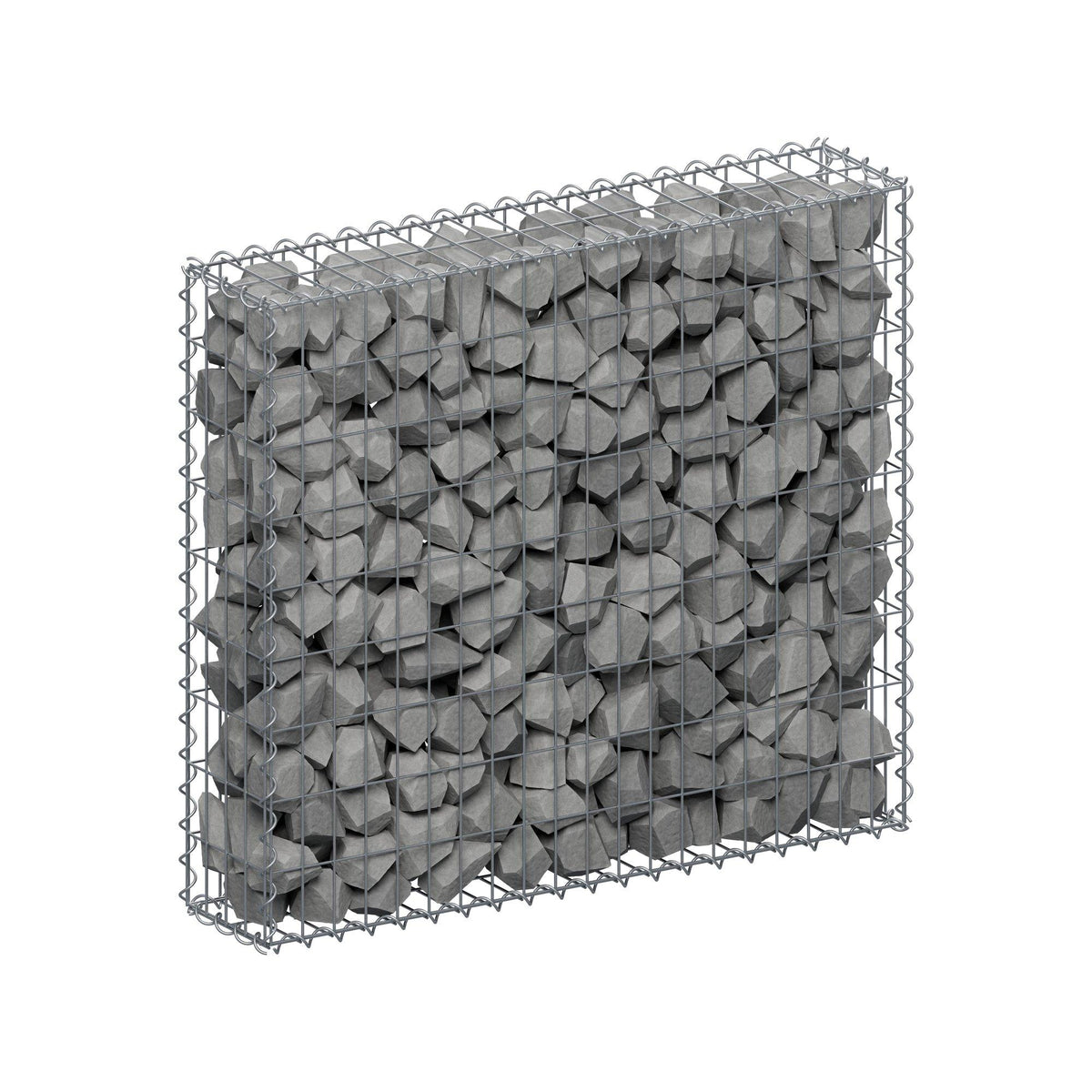 Gabion 100 cm x 90 cm x 20 cm (L x H x D), maskestørrelse 5 cm x 10 cm, spiral