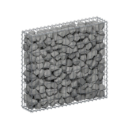Gabion 100 cm x 90 cm x 20 cm (L x H x D), maskestørrelse 5 cm x 10 cm, spiral