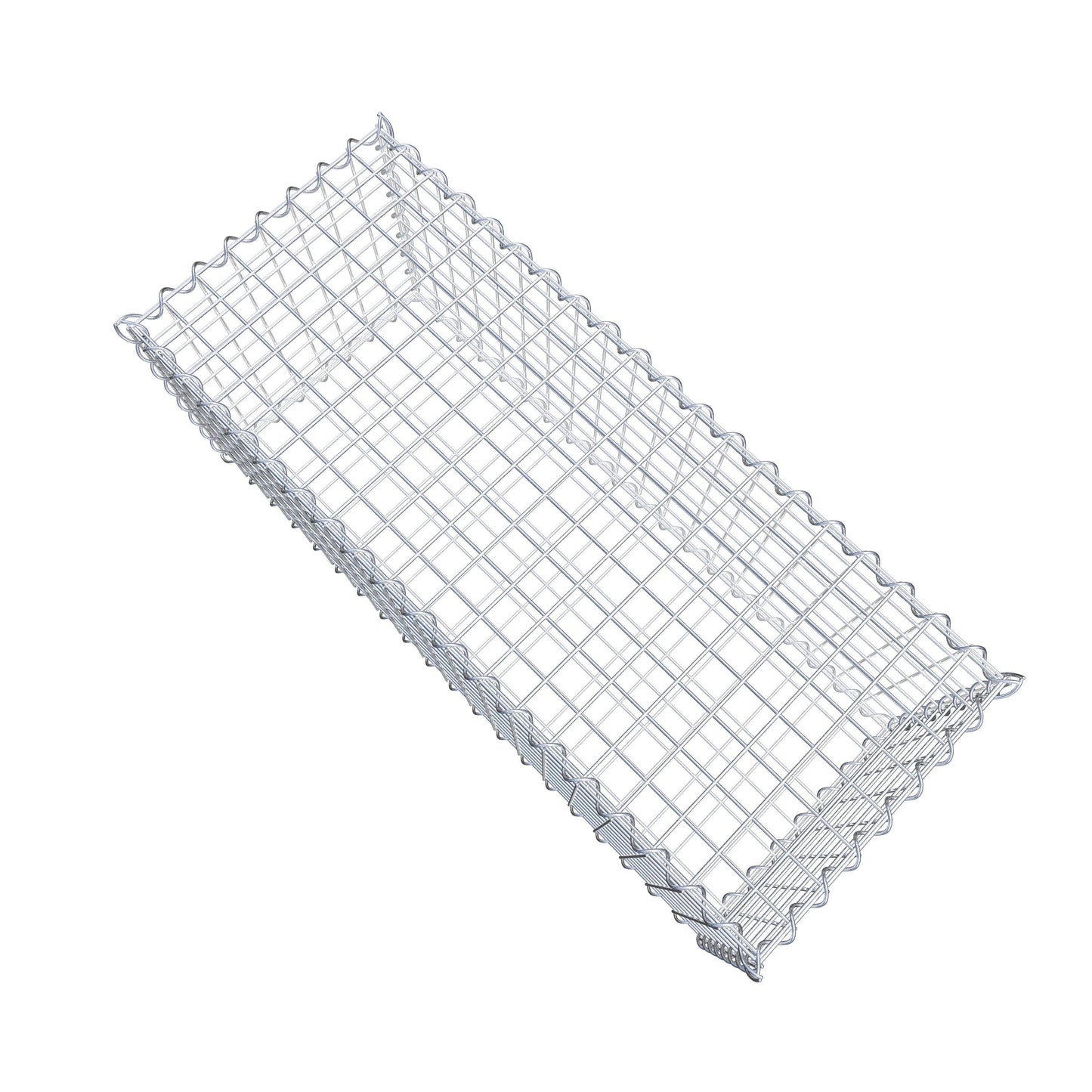 Sats med 2 gabioner 100 cm x 40 cm x 40 cm (L x H x D), maskstorlek 5 x 5 cm, spiral