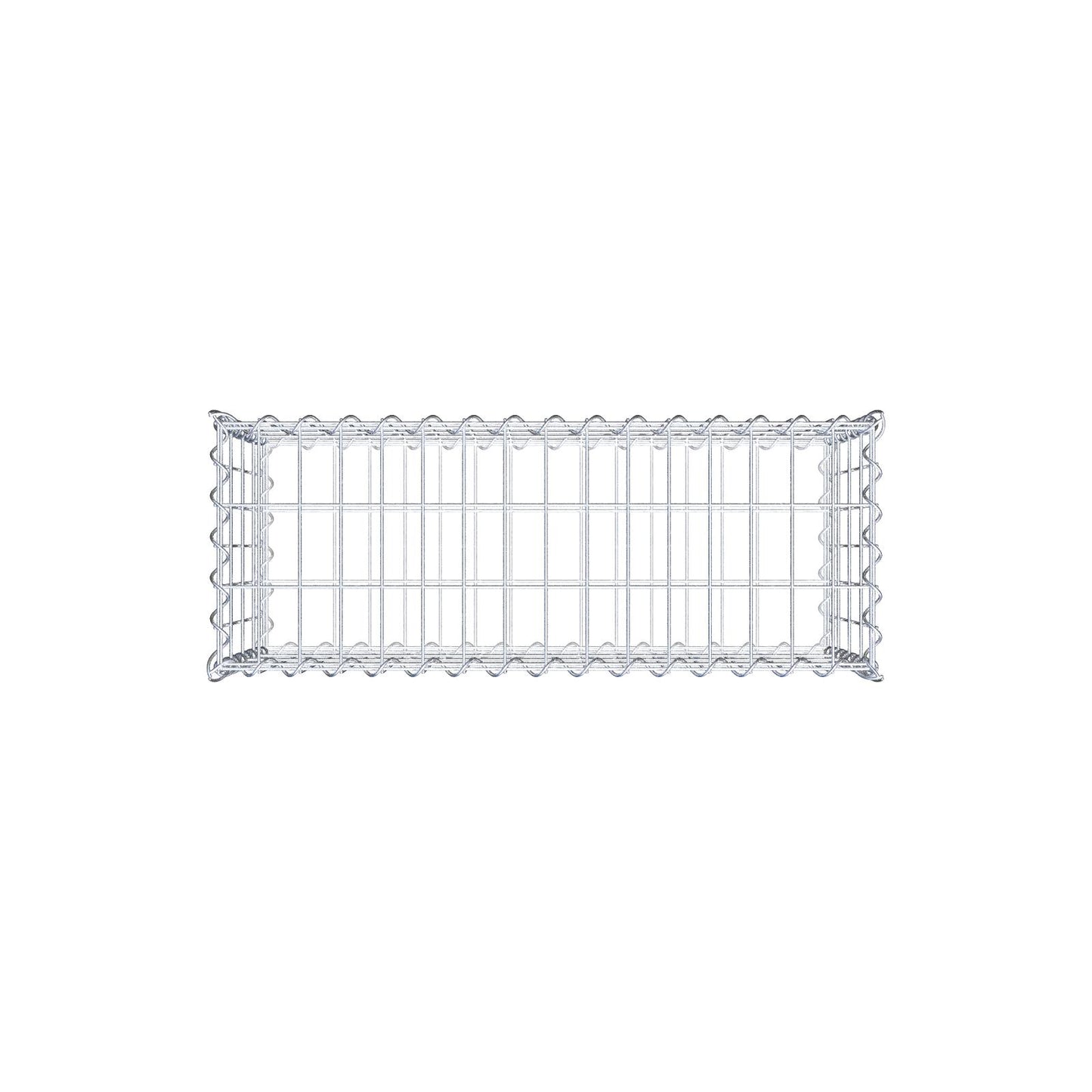 Gabbione 80 cm x 40 cm x 30 cm (L x H x P), maglia 5 cm x 10 cm, spirale