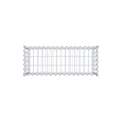 Gabbione 80 cm x 40 cm x 30 cm (L x H x P), maglia 5 cm x 10 cm, spirale