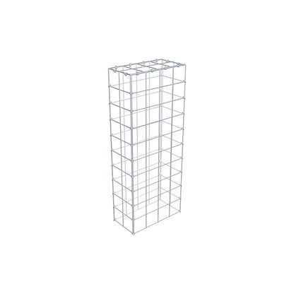 Typ 3 påbyggnadsgabion 100 cm x 20 cm x 40 cm (L x H x D), maskstorlek 10 cm x 10 cm, C-ring