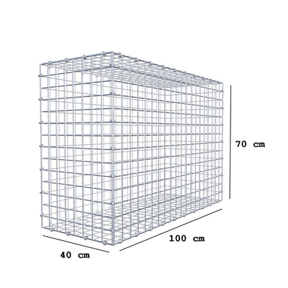 Gabion 100 cm x 70 cm x 40 cm (L x H x D), mesh size 5 x 5 cm, spiral ring
