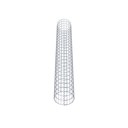 Gabion column around 32 cm diameter, 230 cm height, mesh size 5 cm x 10 cm
