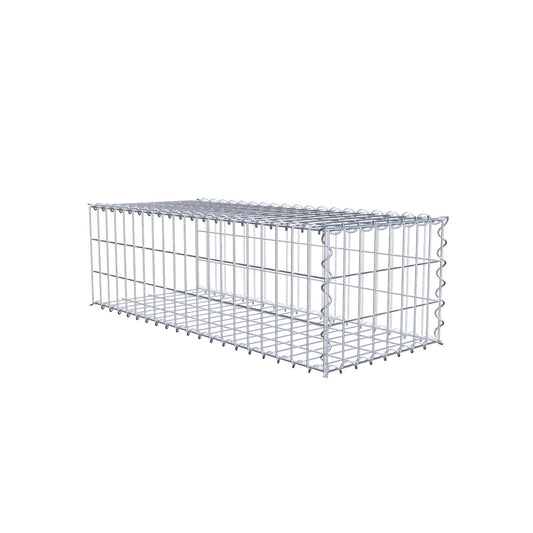 Gabion rapporté type 2 100 cm x 30 cm x 40 cm (L x H x P), mailles 5 cm x 10 cm, spirale