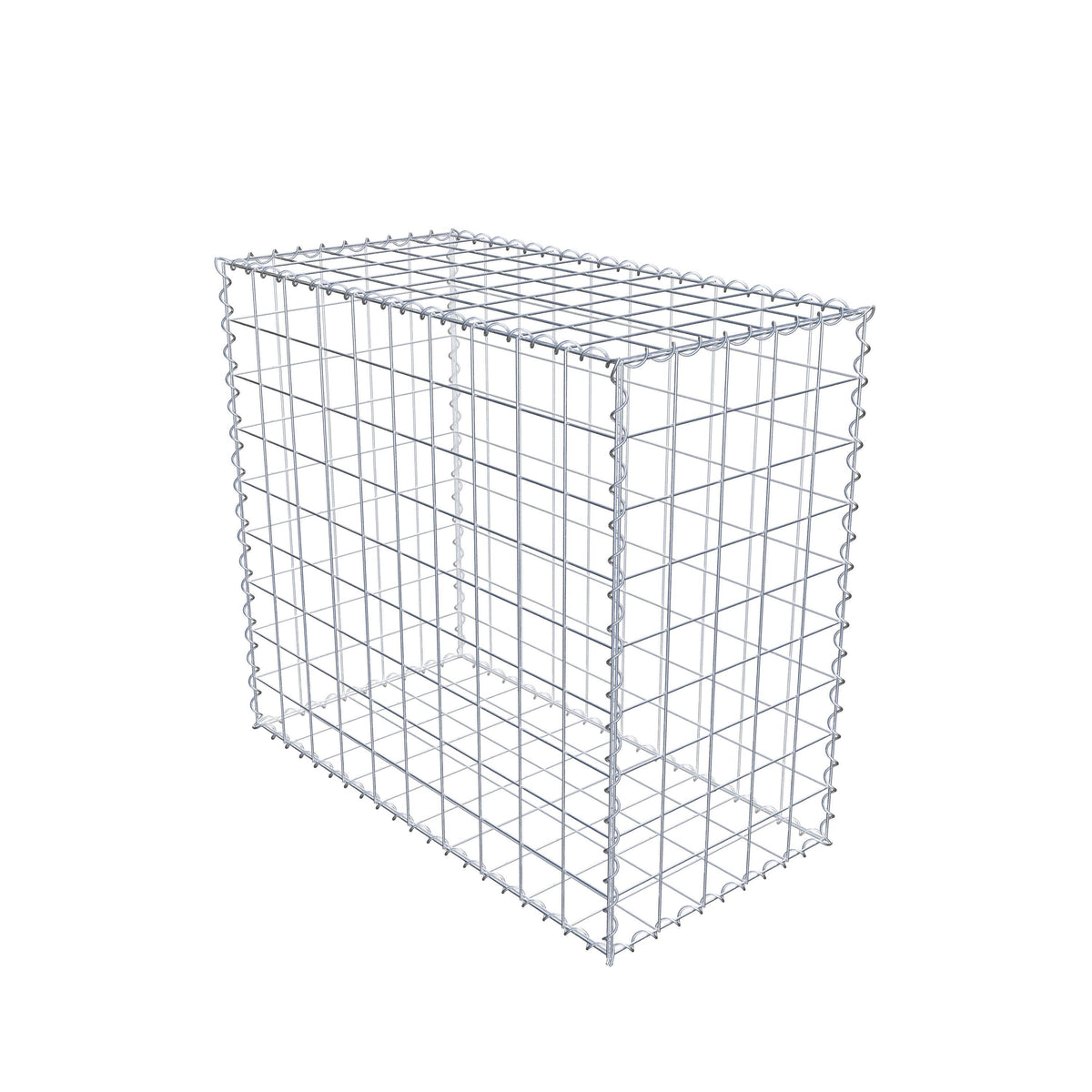 Gabion 100 cm x 90 cm x 50 cm (L x H x D), maskstorlek 10 cm x 10 cm, spiral