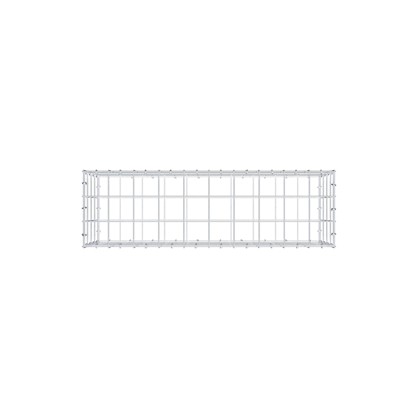 Gabione 100 cm x 40 cm x 30 cm (L x H x T), Maschenweite 10 cm x 10 cm, C-Ring