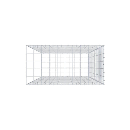Mounted gabion type 2 200 cm x 100 cm x 50 cm (L x H x D), mesh size 10 cm x 10 cm, C-ring