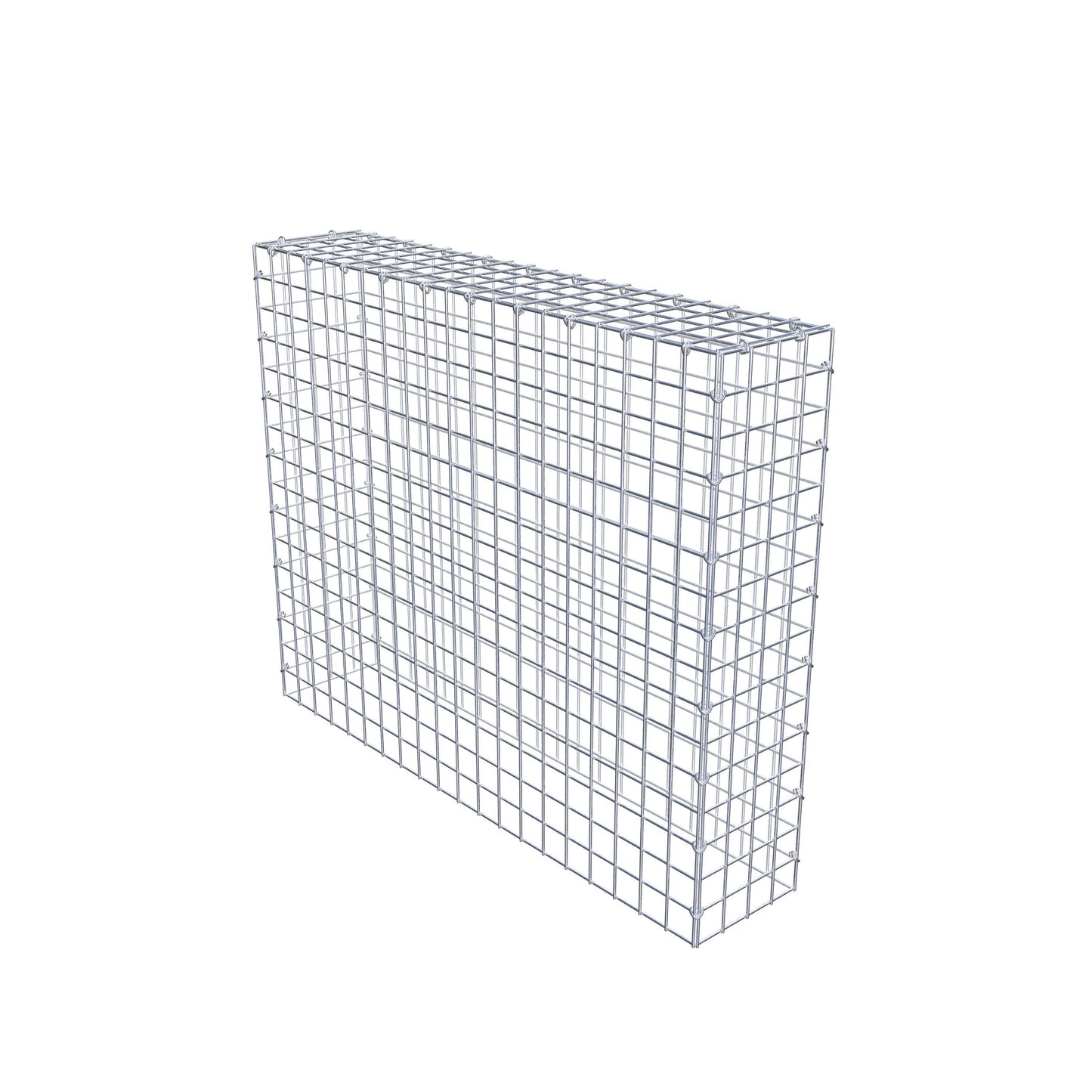 Typ 3 påbyggnadsgabion 100 cm x 80 cm x 20 cm (L x H x D), maskstorlek 5 cm x 5 cm, C-ring