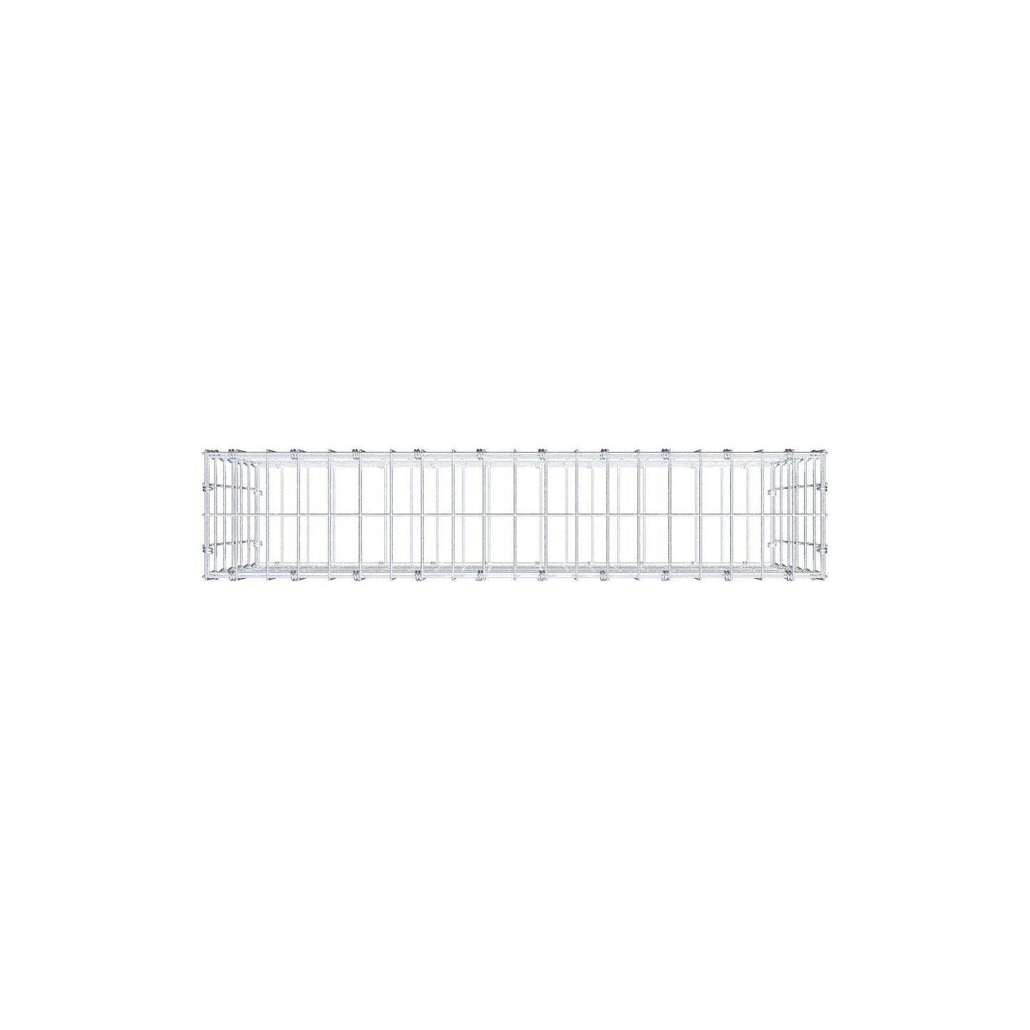 Gabion 100 cm x 60 cm x 20 cm (L x H x D), maskstorlek 5 x 10 cm, spiralring