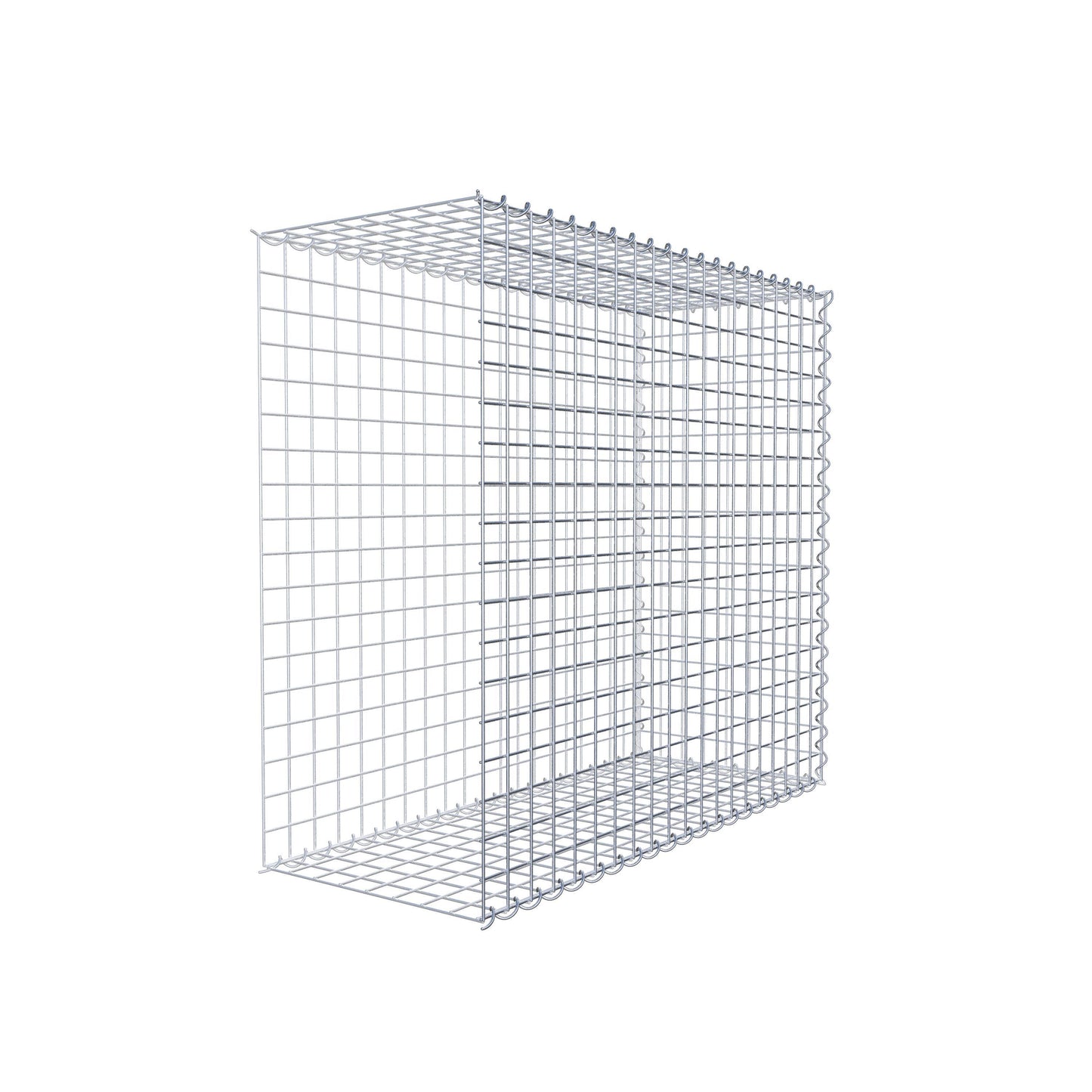 Opvokset gabion type 2 100 cm x 90 cm x 40 cm (L x H x D), maskestørrelse 5 cm x 5 cm, spiral