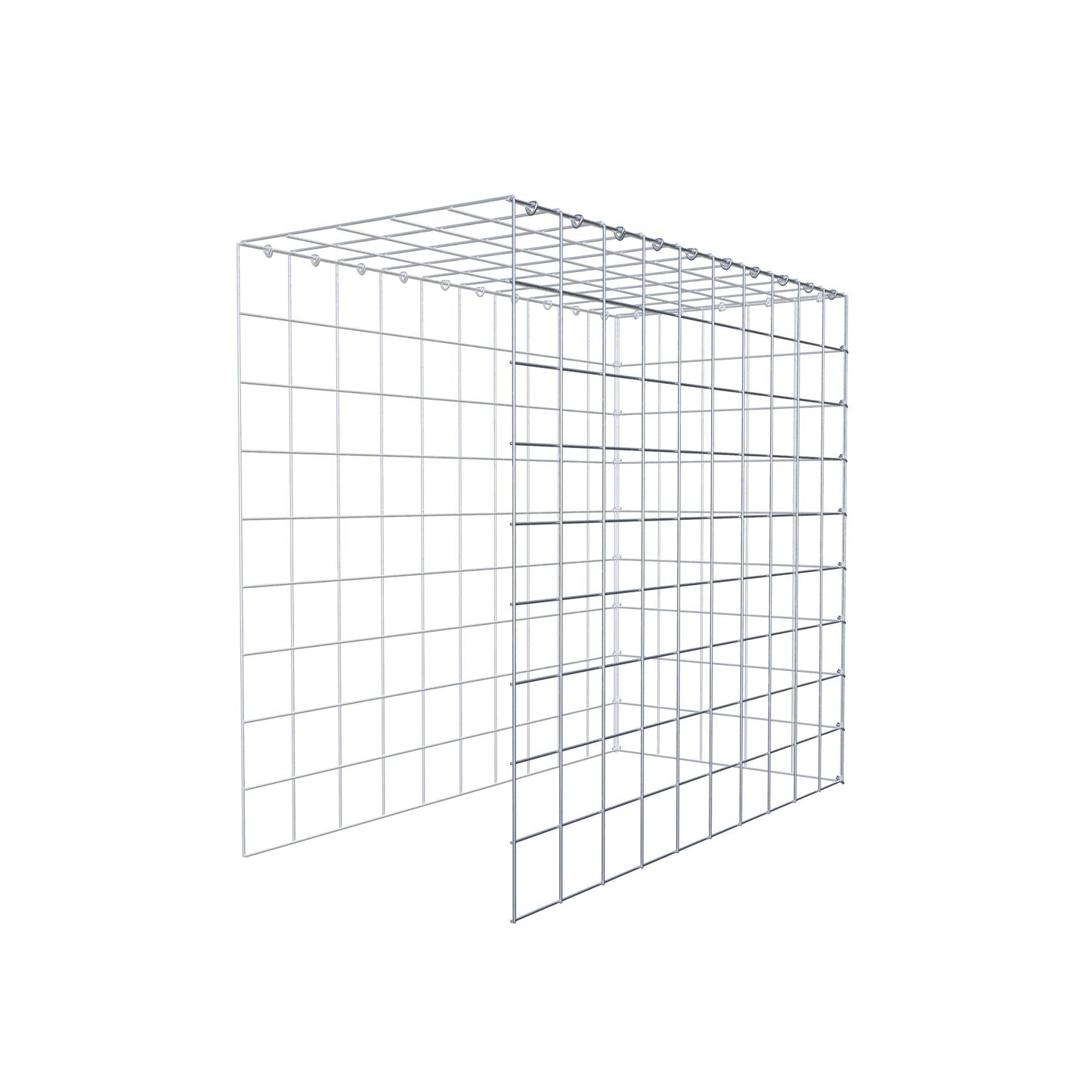 Gavión adicional tipo 4 100 cm x 90 cm x 50 cm (L x A x P), malla 10 cm x 10 cm, anillo en C