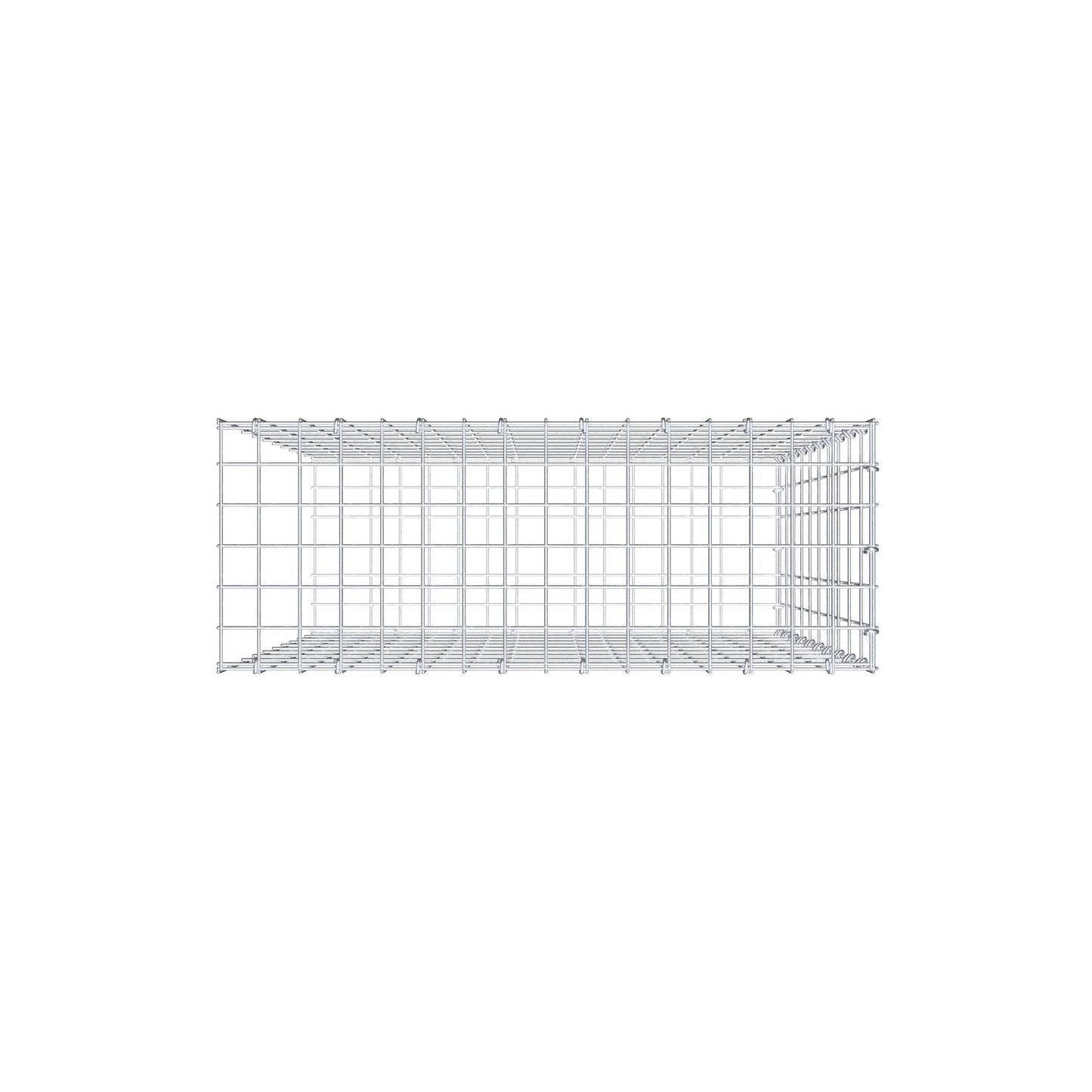 Fourche rapportée type 2 100 cm x 80 cm x 30 cm, mailles 5 cm x 10 cm, anneau en C