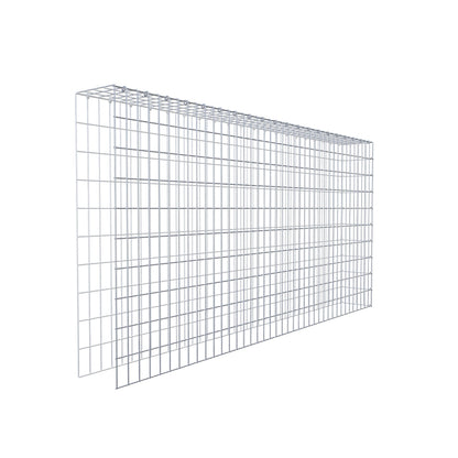 Monteret gabion type 4 200 cm x 100 cm x 20 cm (L x H x D), maskestørrelse 5 cm x 10 cm, C-ring