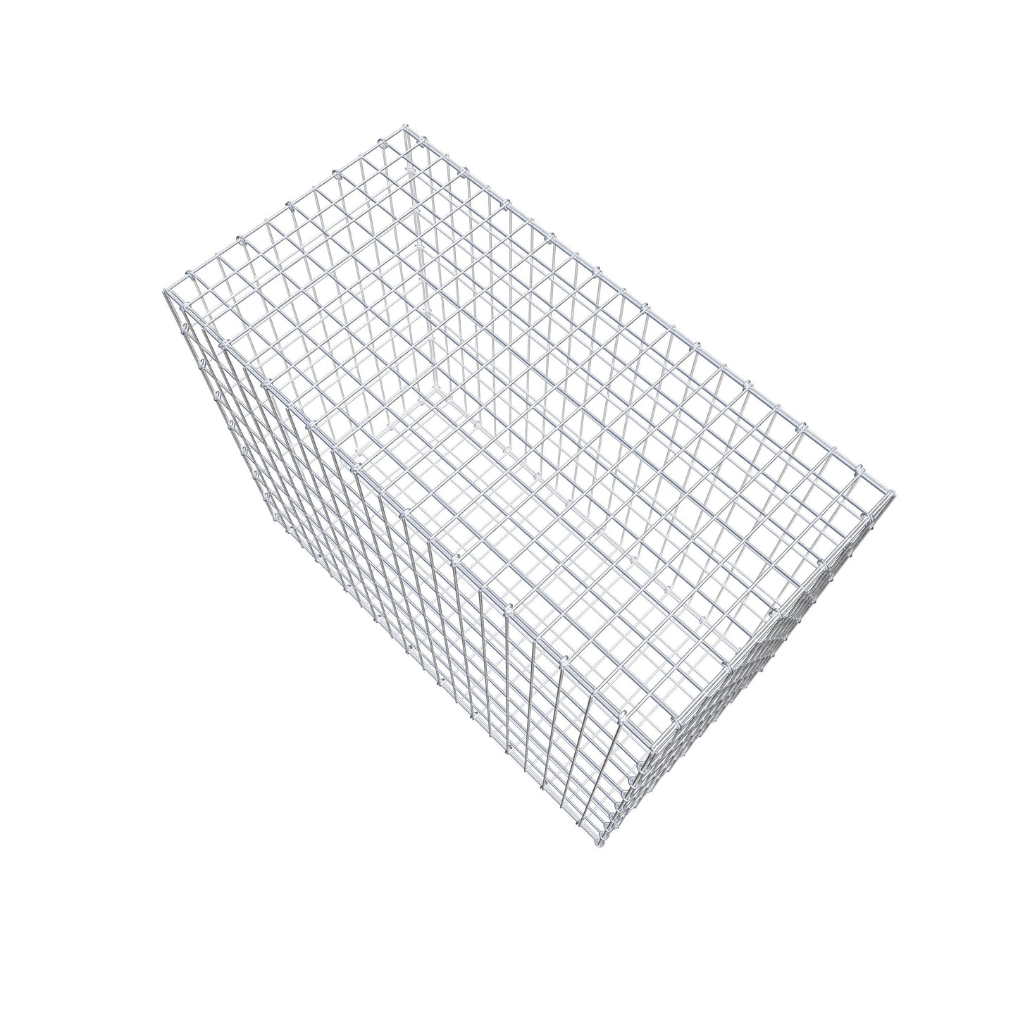 Gavión 100 cm x 80 cm x 50 cm (L x A x P), luz de malla 5 cm x 10 cm, anillo en C