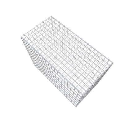 Gavión 100 cm x 80 cm x 50 cm (L x A x P), luz de malla 5 cm x 10 cm, anillo en C