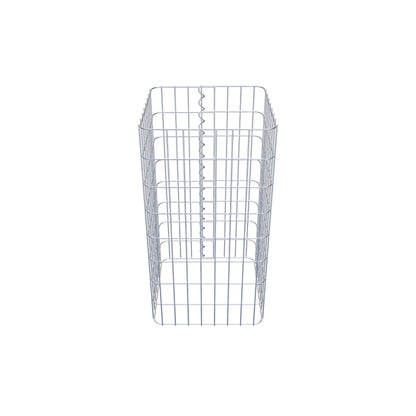 Gabionpelare, kantig 42 cm x 42 cm, 80 cm hög, MW 5 cm x 10 cm