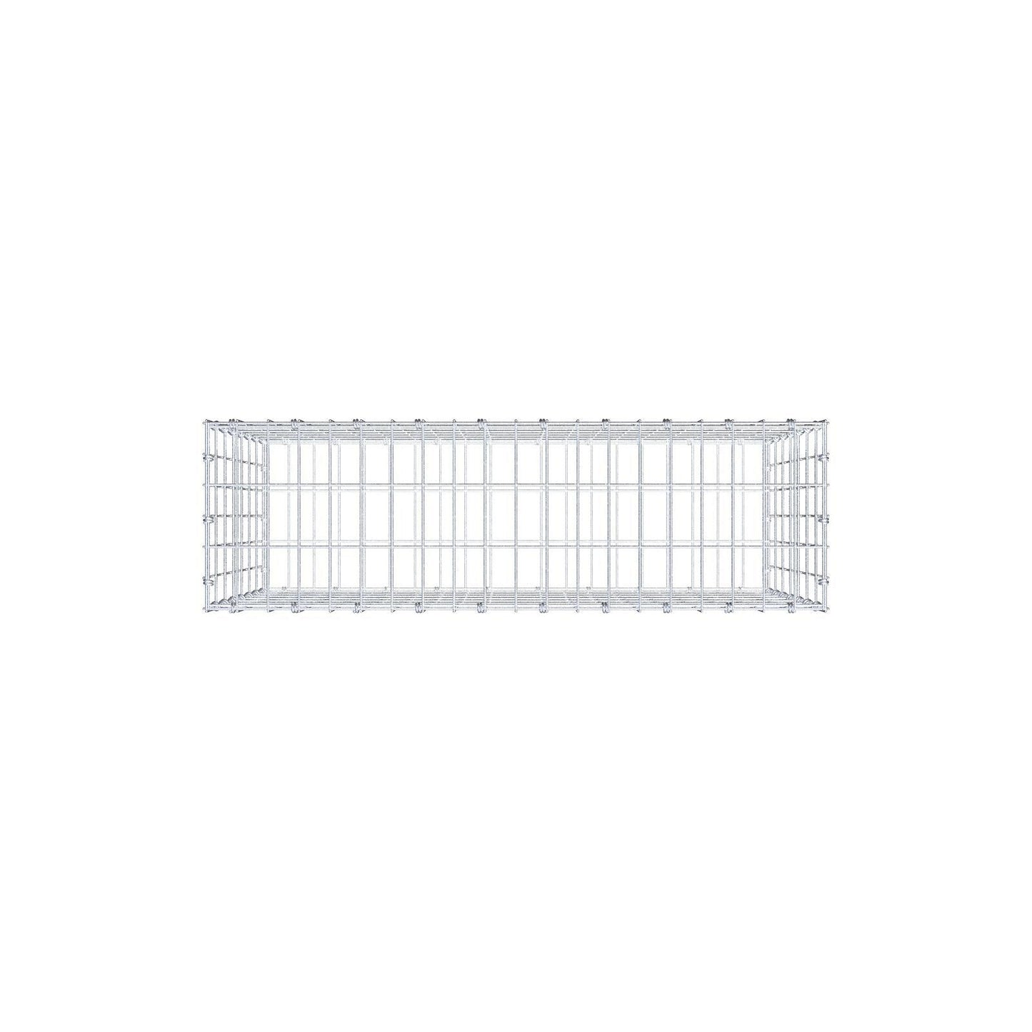 Gabion 100 cm x 70 cm x 30 cm (L x H x D), maskstorlek 5 x 10 cm, spiralring