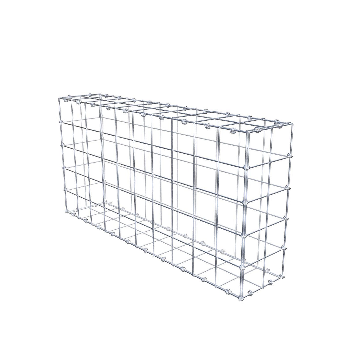 Gabione 100 cm x 50 cm x 20 cm (L x H x T), Maschenweite 10 x 10 cm, Spiralring