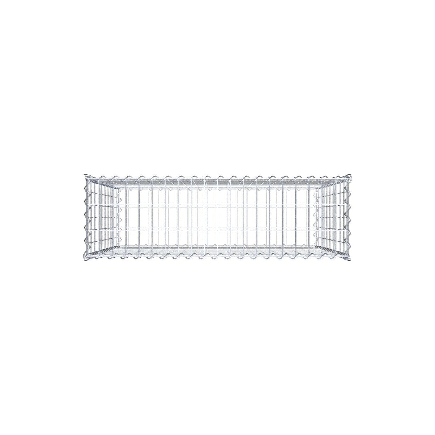 Sats med 2 gabioner 100 cm x 100 cm x 30 cm (L x H x D), maskstorlek 5 x 10 cm, spiral