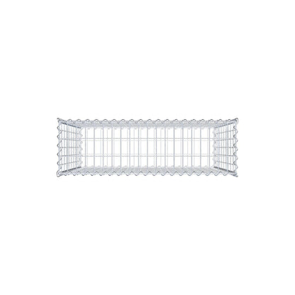 Sats med 2 gabioner 100 cm x 100 cm x 30 cm (L x H x D), maskstorlek 5 x 10 cm, spiral