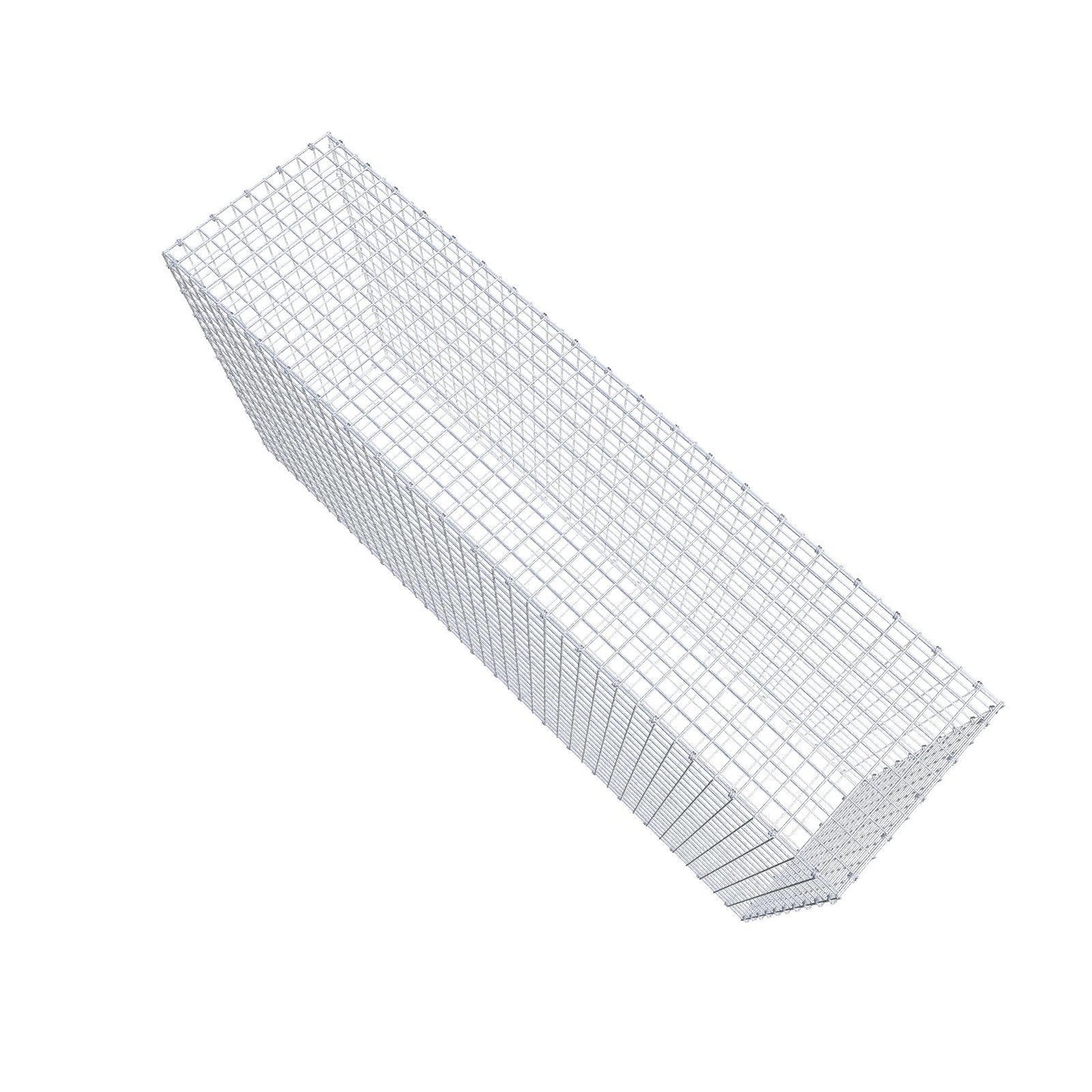 Gabbione 200 cm x 100 cm x 50 cm (L x H x P), maglia 5 x 5 cm, anello a spirale