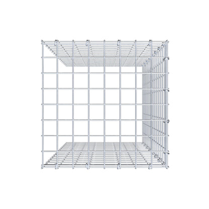 Monteret gabion type 4 80 cm x 40 cm x 40 cm (L x H x D), maskestørrelse 5 cm x 5 cm, C-ring