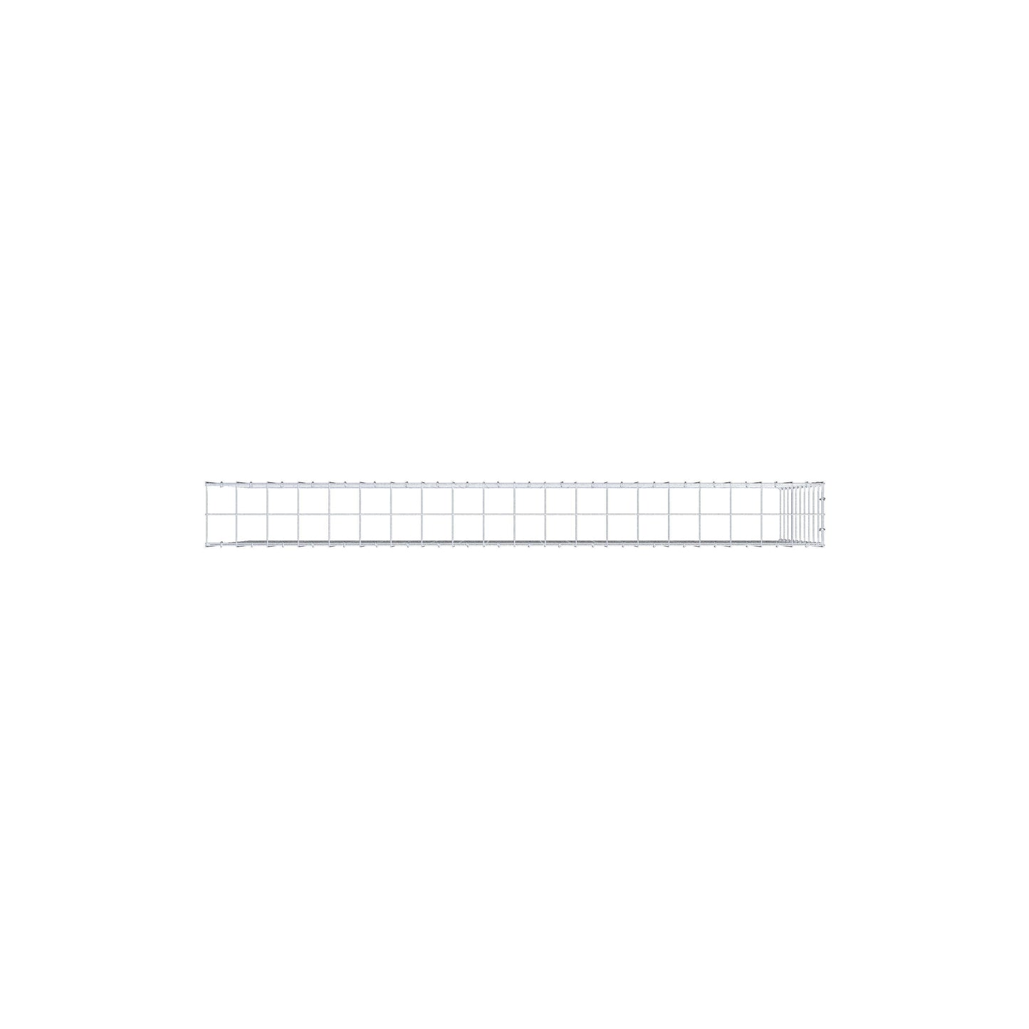 Fourche rapportée type 4 200 cm x 100 cm x 20 cm (L x H x P), mailles 10 cm x 10 cm, anneau en C